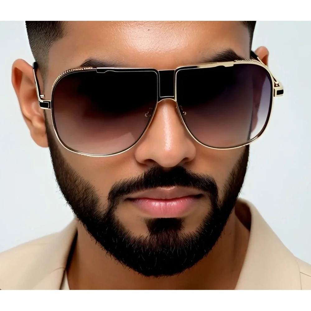 Aviator Sunglasses UV400 Sun Protection‎ Square Lens Outdoor Classy Gafas Lentes